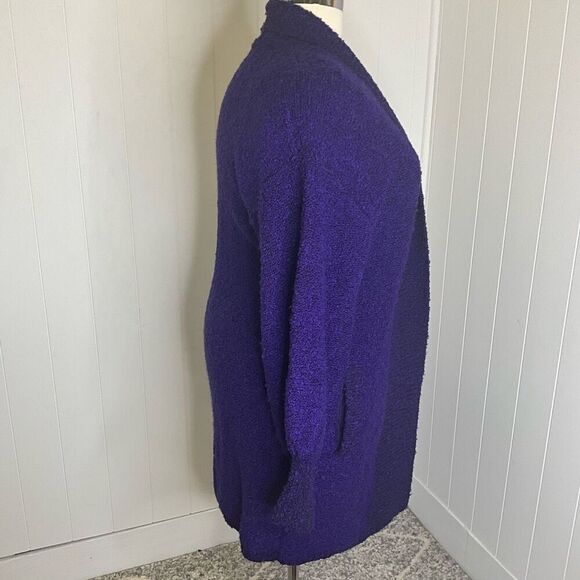 Vintage 80s Focal Point Women’s 1X 16W-18W Plus Acrylic Purple Cardigan Sweater - Picture 6 of 15